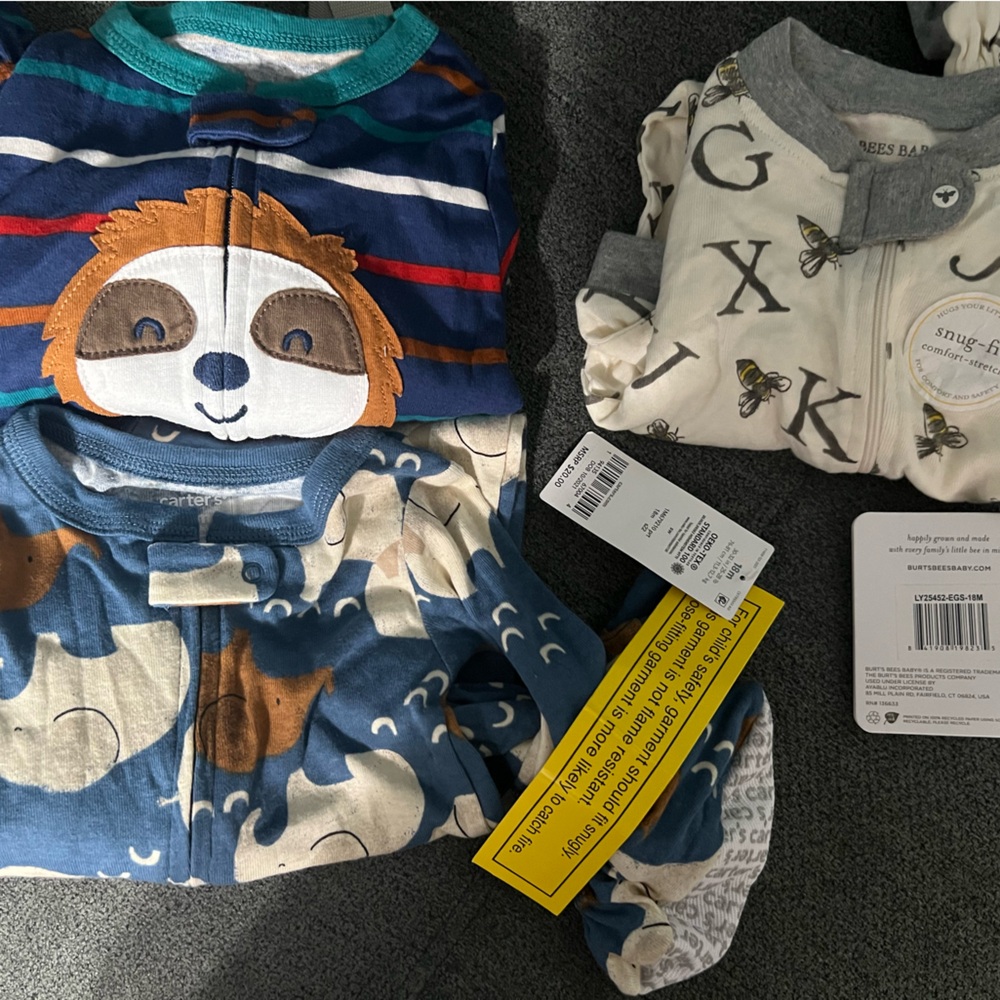 Footed pajama lot